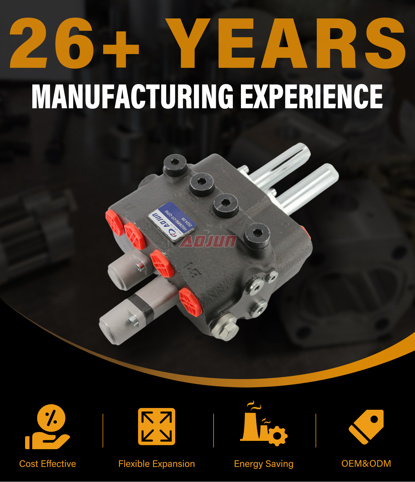 2 Spool Cable Monoblock Directional Valve HSDM90B detailed image